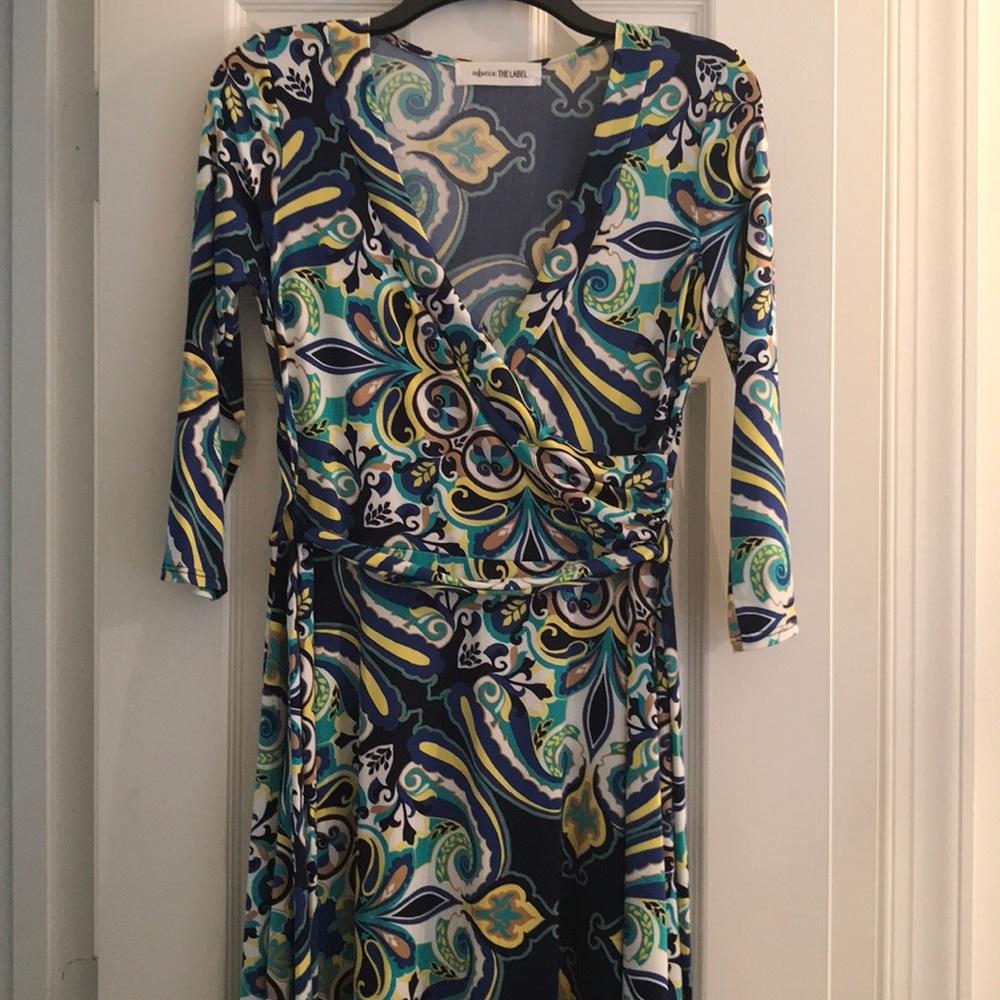 EUC Rebecca THE LABEL faux wrap dress